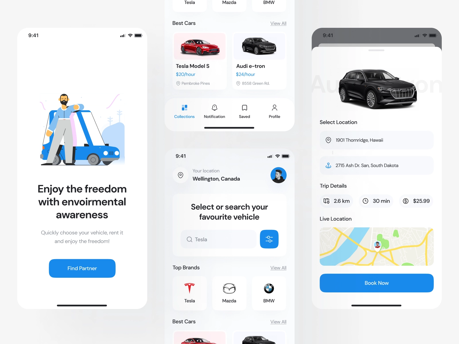 Rent a car from an app