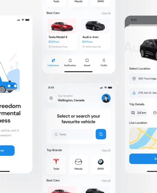 Rent a car from an app