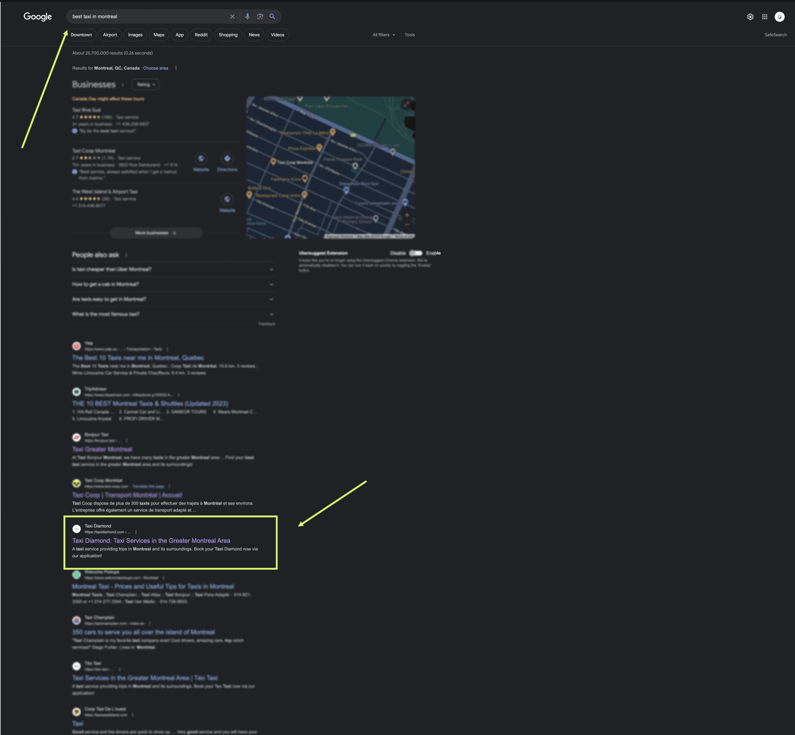 Google Search Taxi Diamond