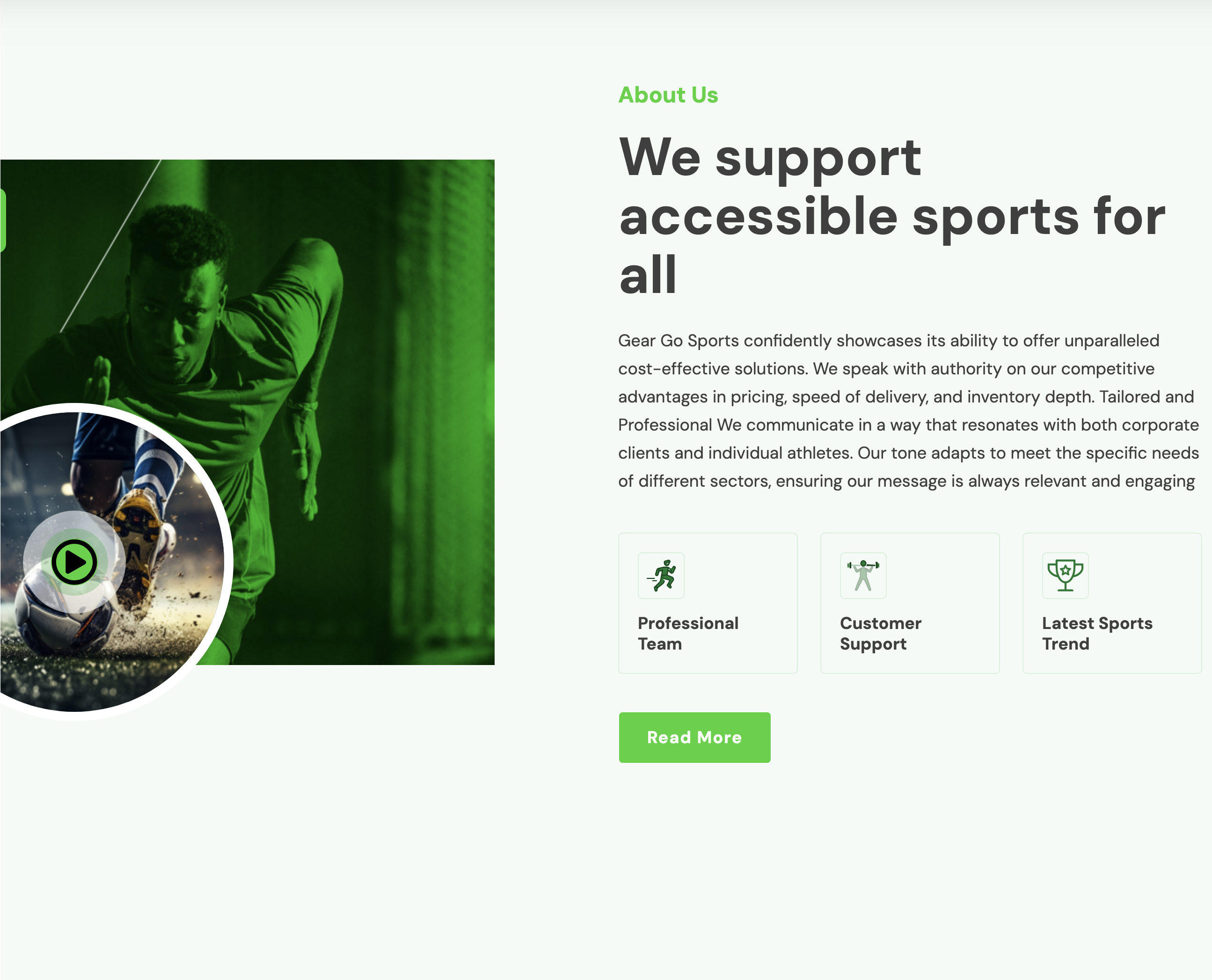 Gear Go Sports support