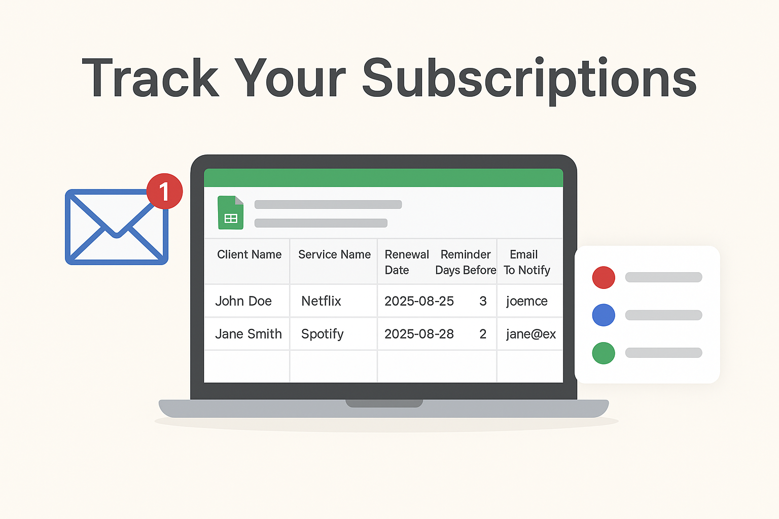 Track Your Subscriptions